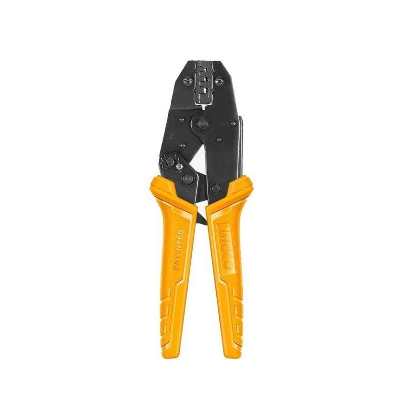 This is the INGCO Ratchet crimping Plier HRCPJ0506 | 0.5-6mm² | 9” one of the best tools by technicians and electricians sold by Tech Store in Lebanon.