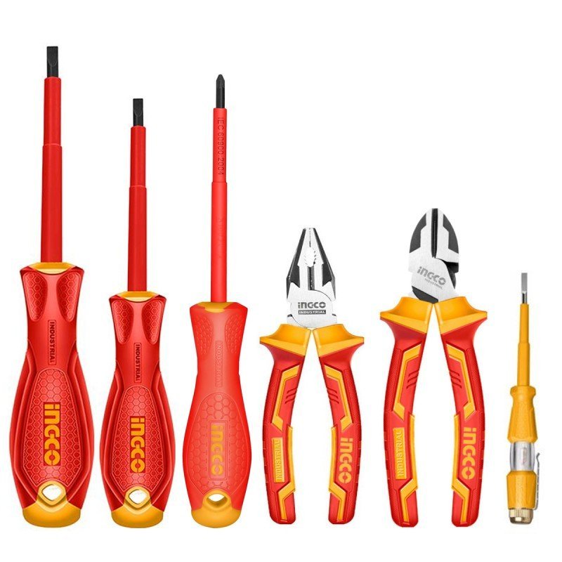 This is the SET GAME 6 INSULATED TOOLS INGCO HKIST3061 one of the best tools by technicians and electricians sold by Tech Store in Lebanon.