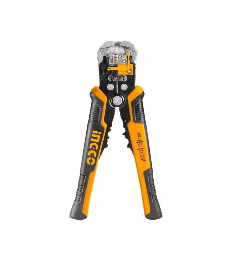 This is the Ingco HWSP102418 3in1 Automatic Wire Stripper one of the best tools by technicians and electricians sold by Tech Store in Lebanon.