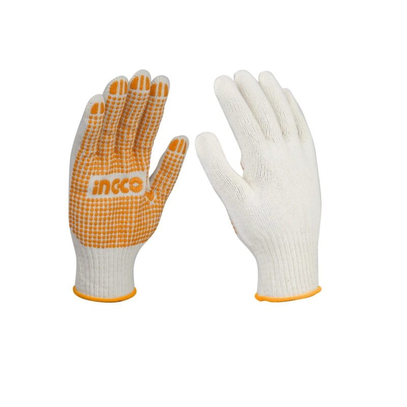 This is the Ingco IG-HGVK05 Knitted & PVC Dots Gloves one of the best tools by technicians and electricians sold by Tech Store in Lebanon.