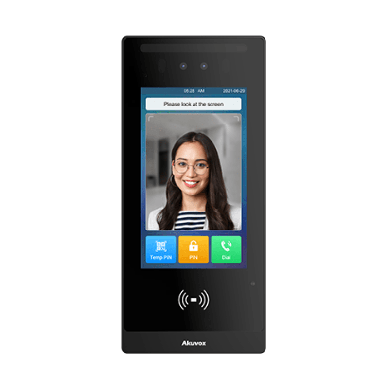 This is the Akuvox SIP Door phone with Touch Screen and Facial Recognition used for home protection and sold by Tech Store Lebanon.