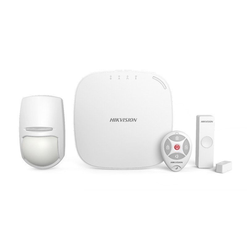 HIKVISION ALARM WIRELESS KIT 1 PANEL 1 MOTION 1 DOOR CONTACT 1 REMOTE