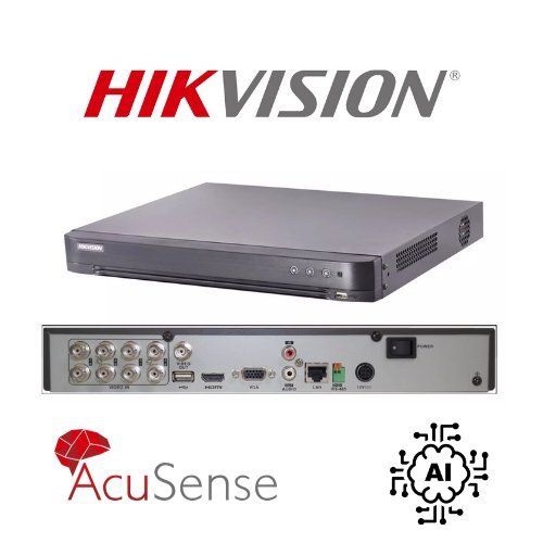 HIKVISION DVR 4MP LIVE 2MP PLAYBACK 8 CHANNELS ACUSESNE FULL AUDIO 1 HDD