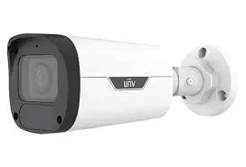 Uniview IPC2325LB-ADZK-H is a 5MP motorized zoom IP Bullet camera with a motorized varifocal lens for adjustable field of view, built-in microphone, microSD card slot, PoE power, and IP67-rated housing.