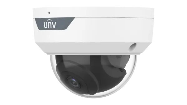 Uniview IPC3532LB-ADZK-H is a 2MP motorized zoom IP Dome camera with a motorized varifocal lens for adjustable field of view, built-in microphone, microSD card slot, PoE power, and IP67-rated housing.
