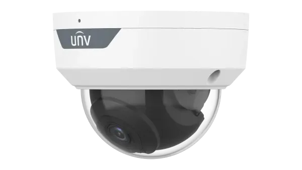 Uniview IPC3532LB-ADZK-H is a 2MP motorized zoom IP Dome camera with a motorized varifocal lens for adjustable field of view, built-in microphone, microSD card slot, PoE power, and IP67-rated housing.